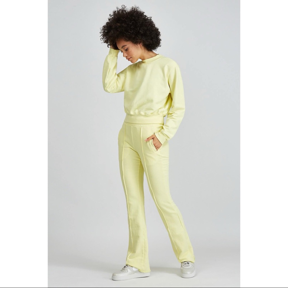 Cotton Citizen Milan Flared Trouser in Yellow NWT